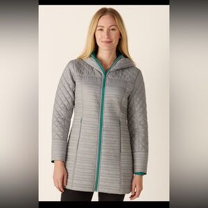 Title Nine Grey Quilted Lightweight Coat